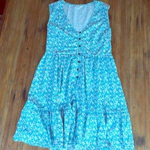 Teal floral sundress